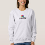 Women's Ash Grey Sweatshirt Add Image Text Here<br><div class="desc">Your Image Logo Text Name Here Clothing Apparel Template Personalized Women's Basic Ash Grey Sweatshirt.</div>