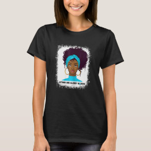 Womens Asthma And Allergy Warrior Curly Natural Ha T-Shirt