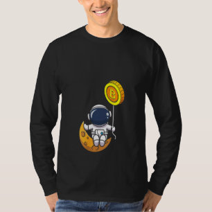 Womens Astronaut Bitcoin Btc To The Moon Universe T-Shirt