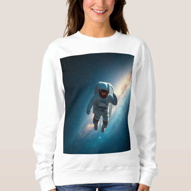Women's Astronaut Galaxy Graphic Sweatshirt (Front)