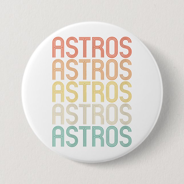 Womens Astros  3 Inch Round Button (Front)