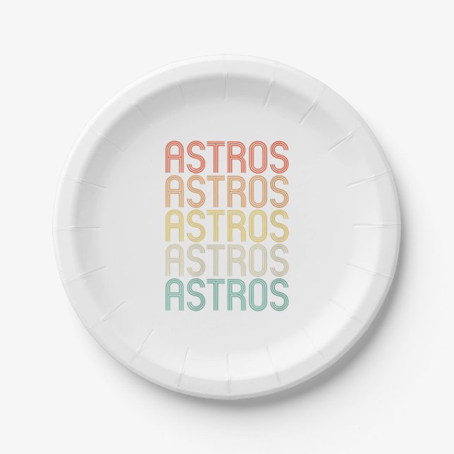 Womens Astros  Paper Plate (Front)