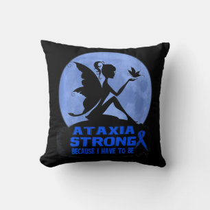 Womens Ataxia Awareness V-Neck T-Shirt173 Throw Pillow