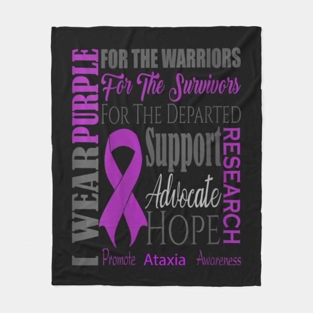 Womens Ataxia Neurological Sickness Awareness for  Fleece Blanket (Front)