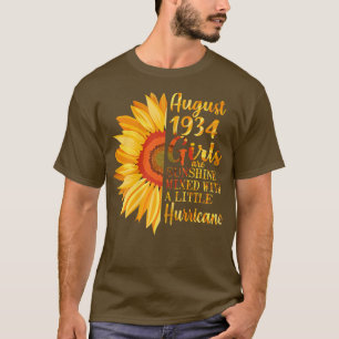 Womens August Girls 1934 88th Birthday Gifts 88 Y T-Shirt