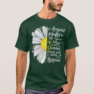 Womens August Girls 1948 Birthday Gift 74 Years Ol T-Shirt