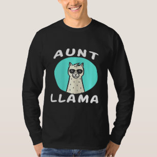 Womens Aunt Llama Matching Family Birthday Alpaca T-Shirt