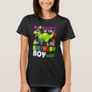 Womens Aunt Of The Birthday Boy Matching Dinosaur T-Shirt