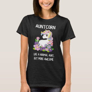 Womens Auntcorn Unicorn Costume Aunty 1 T-Shirt