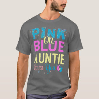 Womens Auntie keeper of the gender reveal T-Shirt