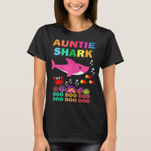 Womens Auntie Shark Shirt Matching Family Mother's