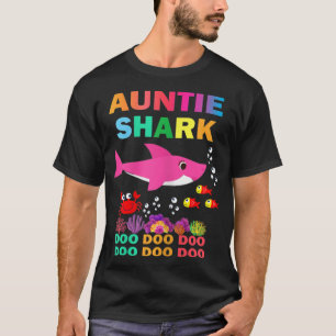Womens Auntie Shark Shirt Matching Family Mother's