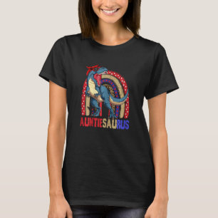 Womens Auntiesaurus Rex Dinosaur Auntie Saurus Fam T-Shirt