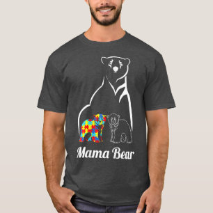 Womens Autism Awareness Mama Bear Mom Gifts T-Shirt