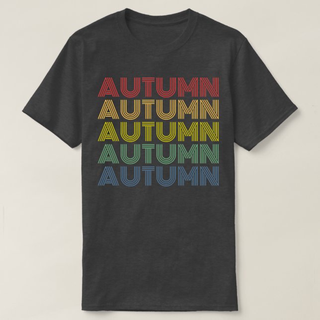 Womens Autumn Wordmark Pattern Personalized Name R T-Shirt (Design Front)