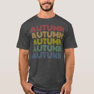 Womens Autumn Wordmark Pattern Personalized Name R T-Shirt