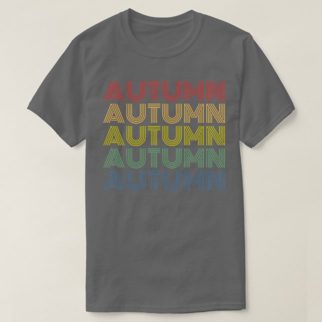 Womens Autumn Wordmark Pattern Personalized Name R T-Shirt (Design Front)