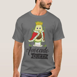 Womens Avocado Queen, Funny Vegan Vegetarian, Guac T-Shirt