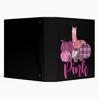 Womens Awareness Llama In October We Wear Pink Bre Binder