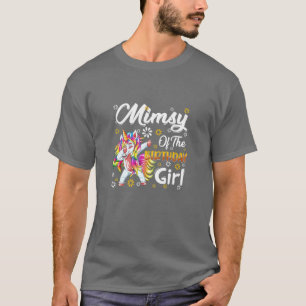 Womens Awesome Dabbing Unicorn Birthday Mimsy Fami T-Shirt