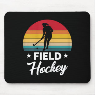 Womens Awesome Field Hockey Player Silhouette Outf Mouse Pad