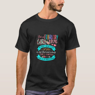 Womens Awesome Since 1976 46th Birthday I M A Febr T-Shirt