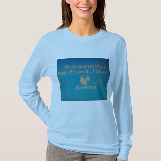 Women's Baby Blue Baby Boomer T-Shirt Long Sleeve
