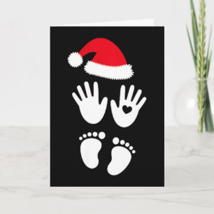 Womens Baby Bump First Christmas  Card