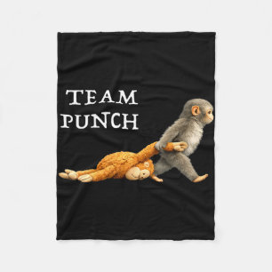 Women's baby monkey punch team punch fleece blanket