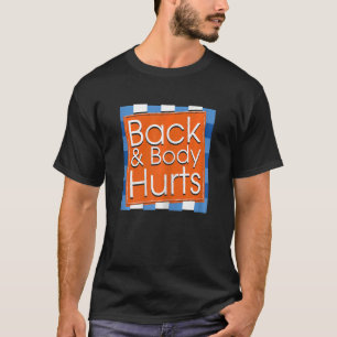 Womens  Back Body Hurts Quote Workout Gym Top 1