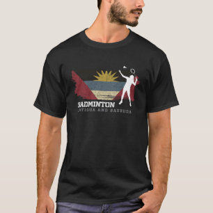 Womens Badminton Antigua & Barbuda Net Game Player T-Shirt