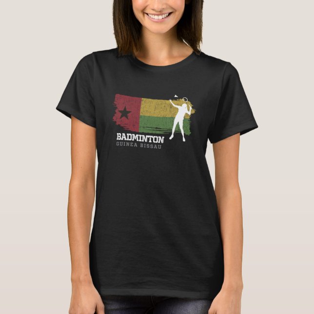 Womens Badminton Guinea Bissau Net Games Player Ba T-Shirt (Front)