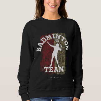 Womens Badminton Singapore Net Games Player Badmin Sweatshirt