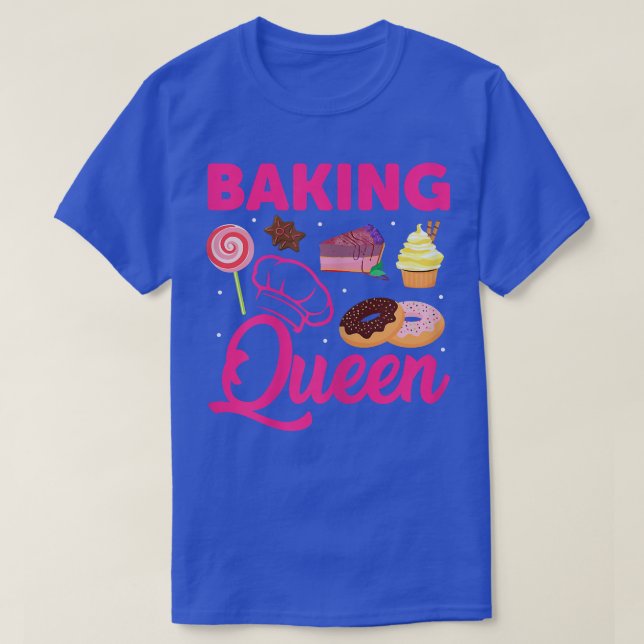 Womens Baking Queen Bakeaholic Decorator Cakes  T-Shirt (Design Front)