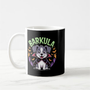 Womens Barkula Cute Dog Halloween Vampire V-Neck Coffee Mug