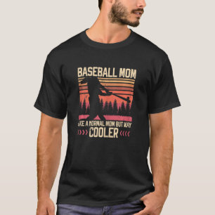 Womens  Baseball Fan Graphic Women Girls Moms Base T-Shirt