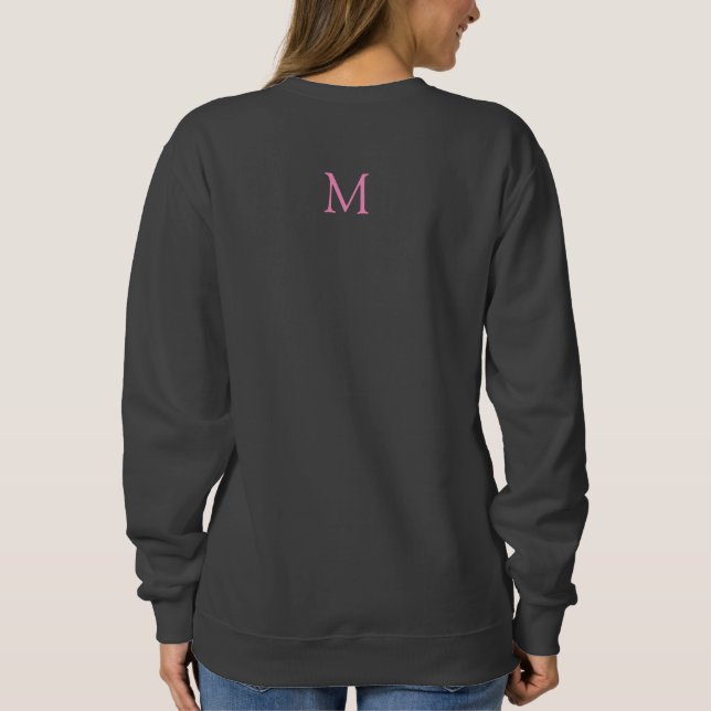 Women's Basic Dark Grey Sweatshirt Template (Back)