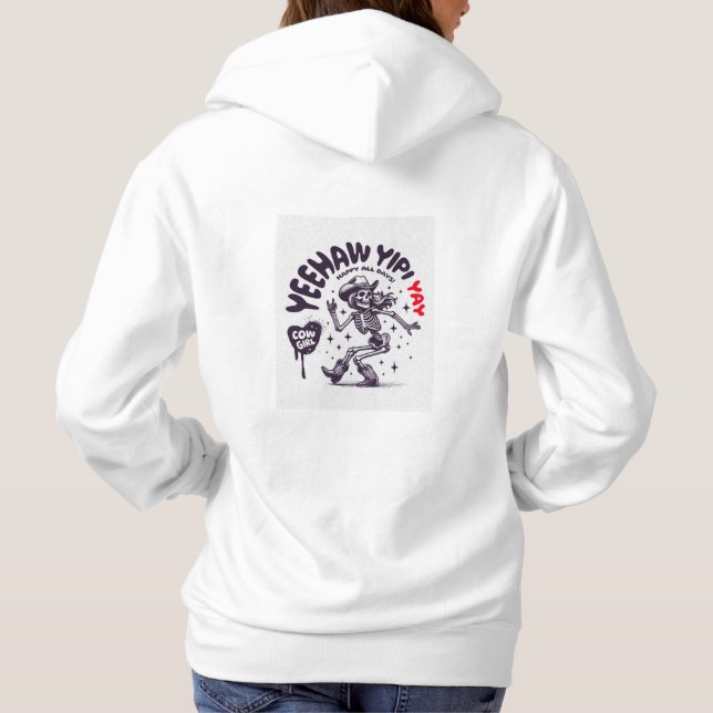 Women's Basic Hooded  Hoodie (Back)