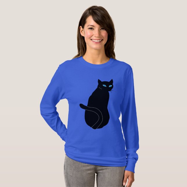 Women's Basic Long Sleeve T-Shirt - cat (Front Full)