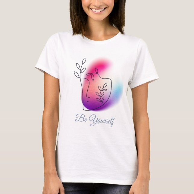 Women's Basic T-Shirt "Be Yourself" Design (Front)
