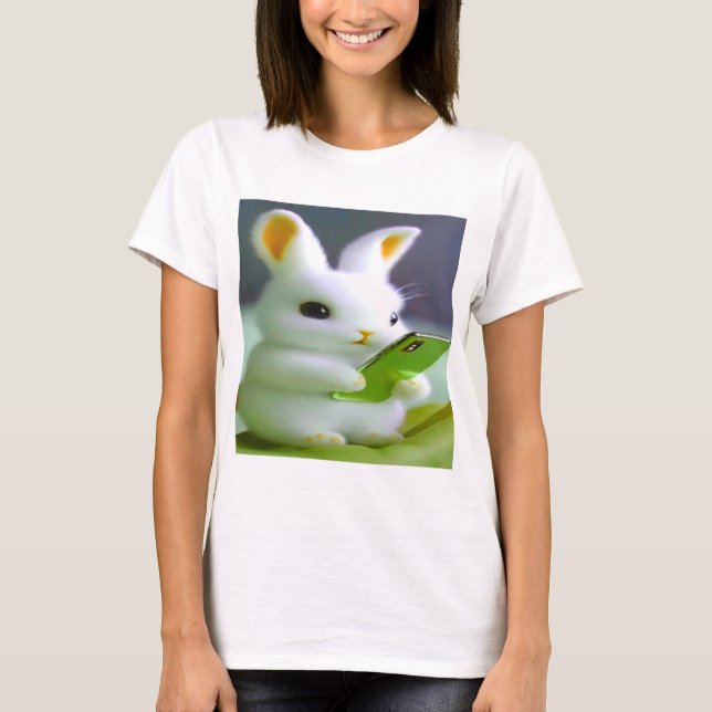 Women's Basic T-Shirt – Colourful Digital Design | (Front)