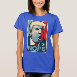 Womens Basic T-Shirt - NOPE - Sky Blue