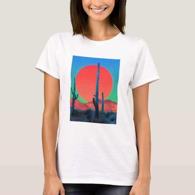 Women's Basic T-Shirt Sunset (Front)