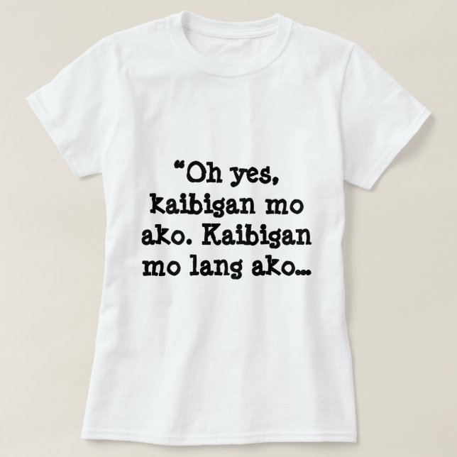 Women's Basic T-Shirt, White, Hugot Lines Shirt (Design Front)