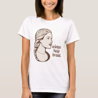 Women's Basic T-Shirt winter hair braid