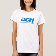 Women's - Basic White - Big DCH Blue Logo