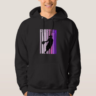 Womens Basketball 14th Birthday Womens Retro 14 Fo Hoodie