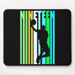 Womens basketball 19th birthday boy mens dad retro mouse pad