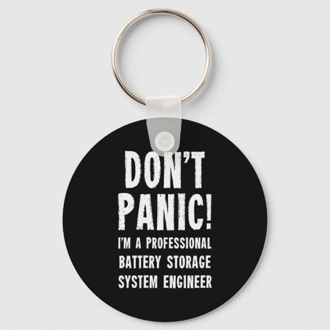 Womens Battery Storage System Engineer V-neck  Keychain (Front)