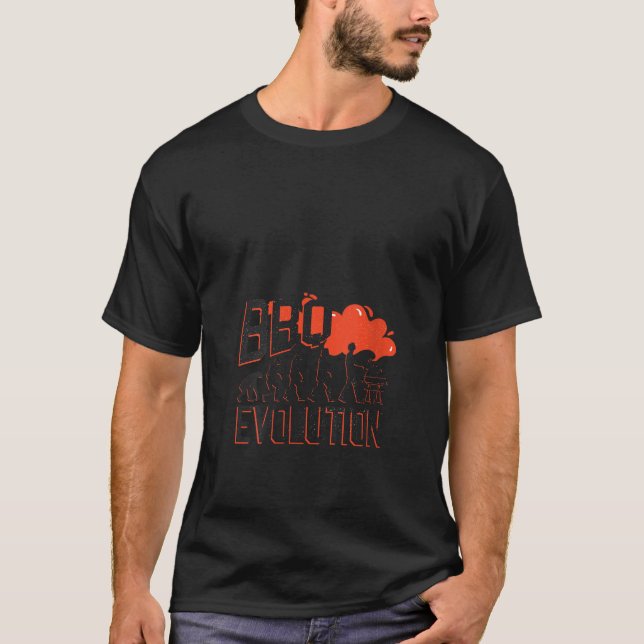 Womens BBQ Evolution Tee Ape to Grillmaster V Neck (Front)